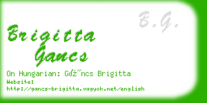 brigitta gancs business card